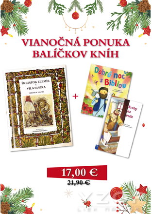 Vianočný balíček kníh - Škriatok Elemír, Dobrú noc s Bibliou, Kruhy na vode