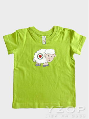 Detské tričko - ovečka zelené